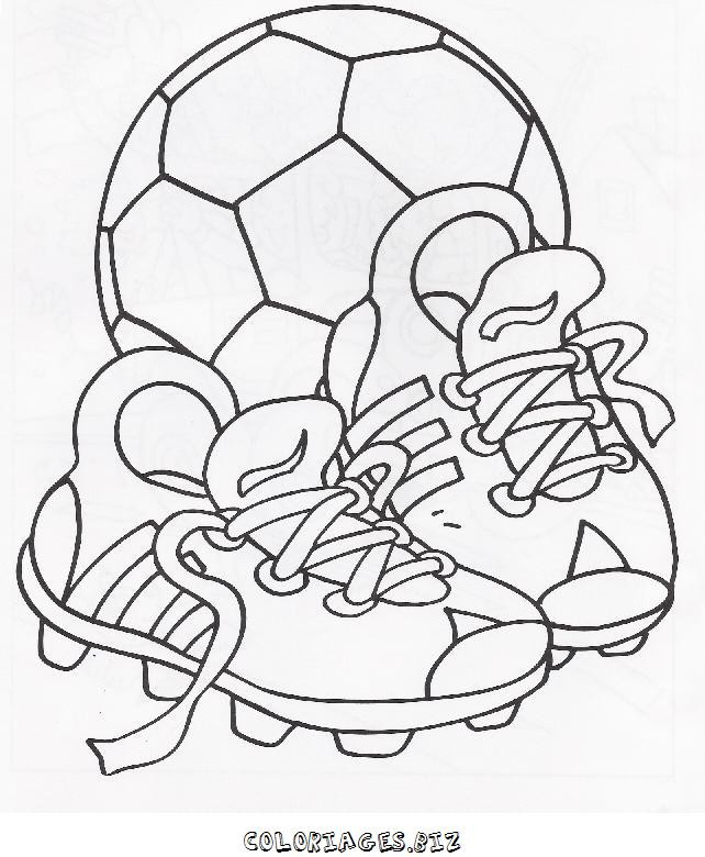 Coloriage Chaussures de Foot dessin gratuit à imprimer