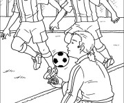 Coloriage Entraineur de Foot