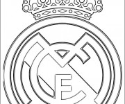 Coloriage Football  Real  Madrid  dessin  gratuit  imprimer