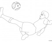 Coloriage Football Tire magnifique