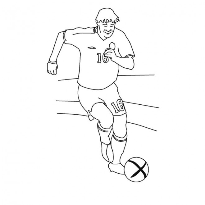 Coloriage football #12 : un dessin à imprimer avec Tête à modeler