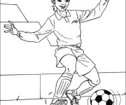 Coloriage Joueur de Foot enfant