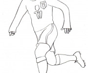 Coloriage Joueur de Foot simple