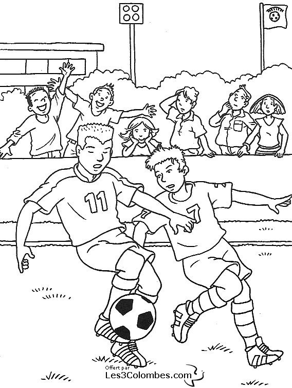 Coloriage Match de Football dessin gratuit à imprimer