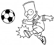 Coloriage Simpsons Joueur de Foot