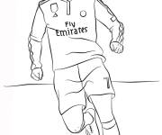Coloriage et dessins gratuit Cristiano Ronaldo footballeur de Real Madrid à imprimer
