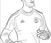 Coloriage David de Gea gardien de but