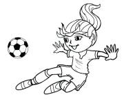 Coloriage Fille en tirant le ballon