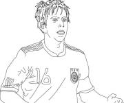 Coloriage Footballeur allemand