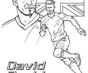 Coloriage Footballeur anglais David Beckham
