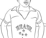 Coloriage Footballeur brésilien Pele