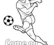 Coloriage Footballeur de l'&eacute;quipe d'Angleterre