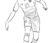 Coloriage Footballeur Edinson Cavani