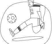 Coloriage Footballeur en emoji