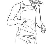 Coloriage Footballeur f&eacute;minine