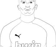 Coloriage Footballeur Ferran Torres Garcia