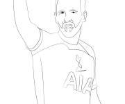 Coloriage Footballeur Harry Kane