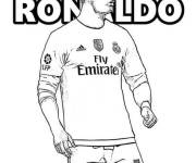 Coloriage et dessins gratuit Footballeur populaire Cristiano Ronaldo à imprimer