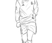 Coloriage Footballeur Rapha&euml;l Varane de Real Madrid