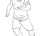 Coloriage Footballeur Sergio Ag&uuml;ero