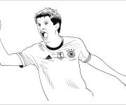 Coloriage Footballeur Thomas Müller