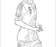 Coloriage et dessins gratuit Iniesta footballeur de la Barca à imprimer