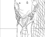 Coloriage Keylor Navas gardien de but