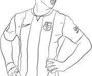 Coloriage Le footballeur Luis Suarez