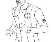 Coloriage Le footballeur Neymar