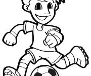 Coloriage Le jeune ado footballeur