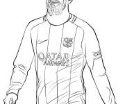 Coloriage Le joueur de foot G&eacute;rard Piquet