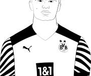 Coloriage Le portrait de Erling Haaland