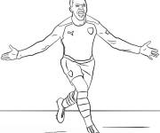Coloriage lexis Sanchez footballeur