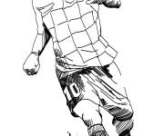 Coloriage Lionel Messi fait son magique