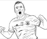 Coloriage Lucas Podolski footballeur