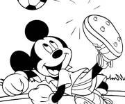 Coloriage Mickey Mouse Footballeur