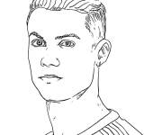 Coloriage Portrait du joueur Cristiano Ronaldo