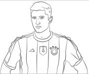 Coloriage Robert Lewandowski footballeur