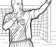 Coloriage Un arbitre de foot