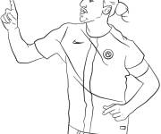 Coloriage Zlatan Ibrahimovic footballeur professionnel