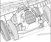 Coloriage Ancienne voiture formule 1