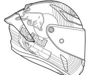 Coloriage Casque de pilote de Formule 1