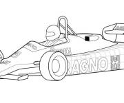Coloriage Chauffeur dans sa voiture Formule 1