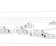 Coloriage Course de Formule 1 détaillé