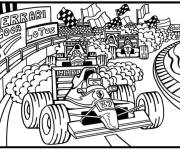 Coloriage Course f1