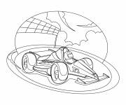 Coloriage Formule 1 en couleur