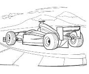 Coloriage Formule 1 en couleur pour enfant