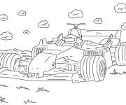 Coloriage Formule 1 Ferrari 2020