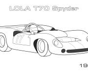Coloriage et dessins gratuit Formule 1 voiture Lola T70 Spyder 1966 à imprimer