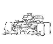 Coloriage Illustration de voiture de course de Formule 1